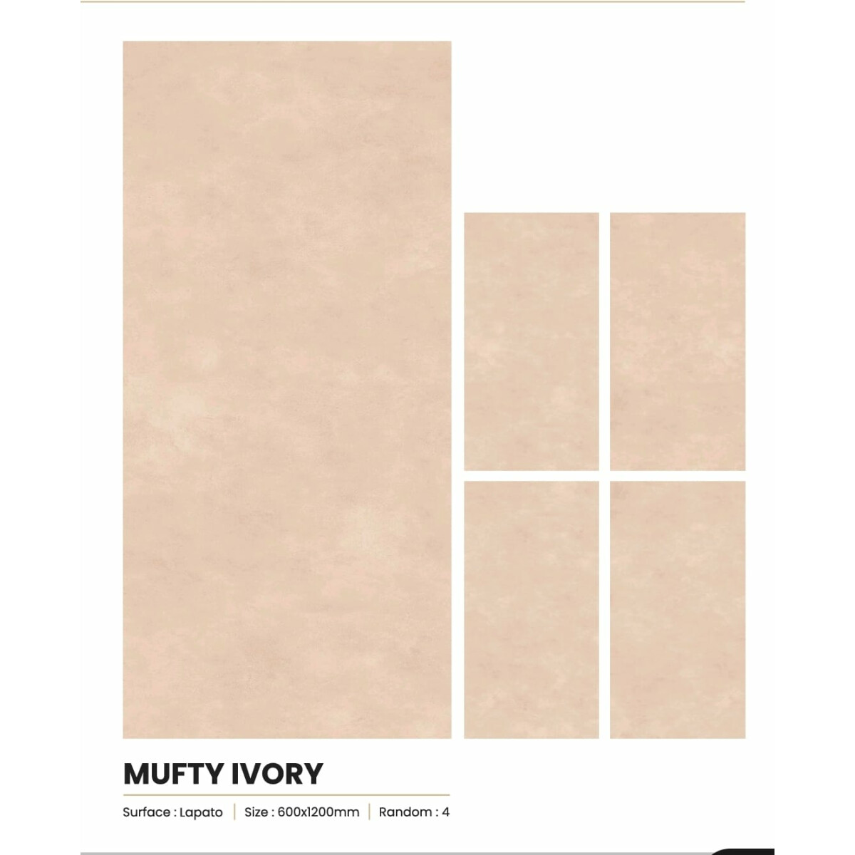 VE=1,44m² - Mufty Ivory Lappato 1.Wahl Fliese -...