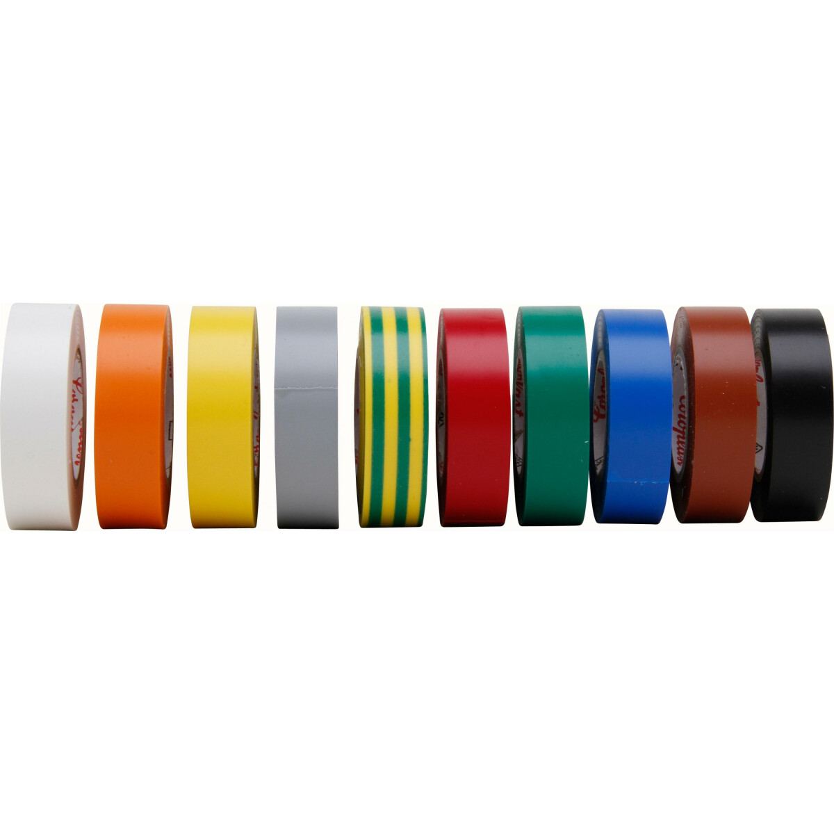 10 x PVC-Tape 15mm x 10 Meter